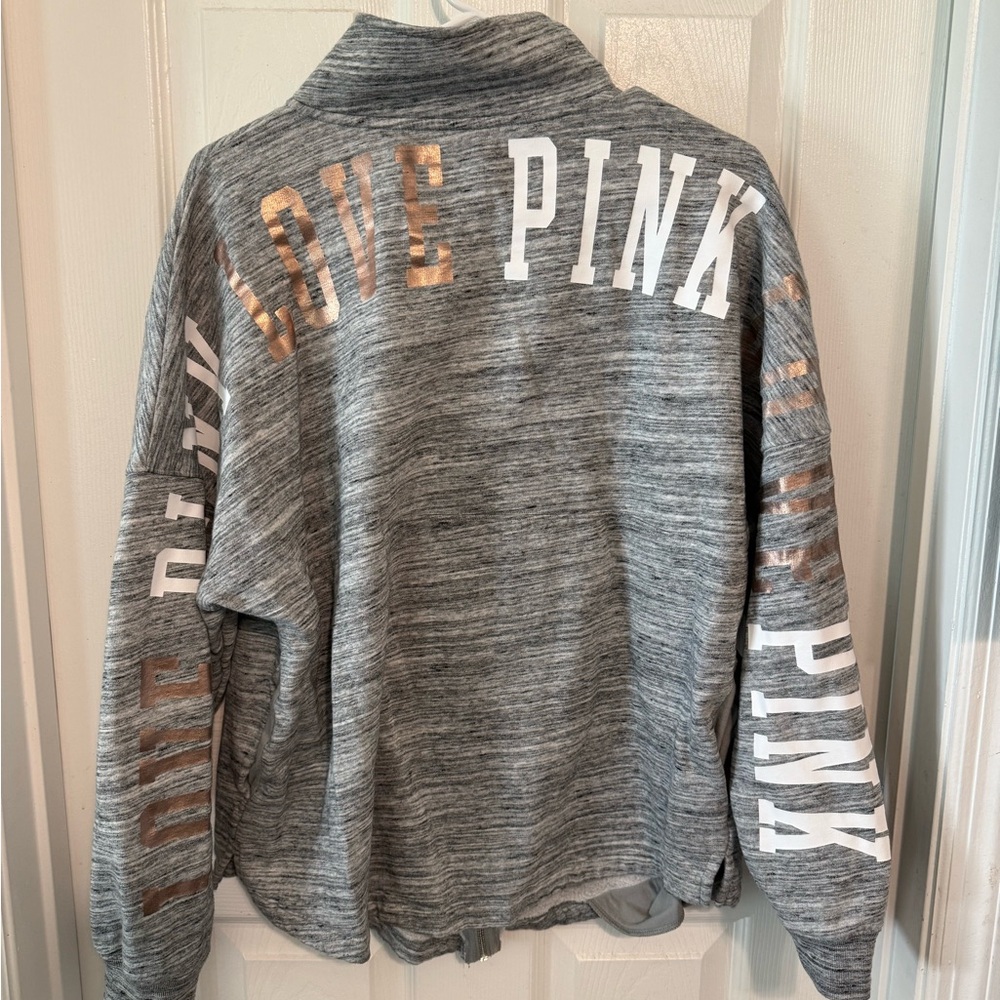PINK Victoria's Secret Gray Zip-Up Jacket